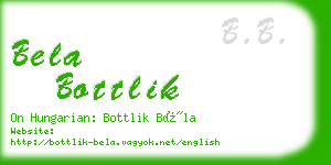 bela bottlik business card